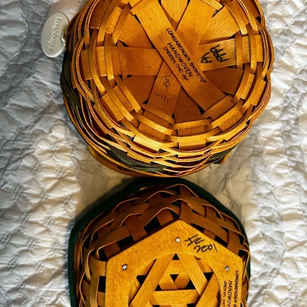 Longaberger baskets with liners. Small. Holiday